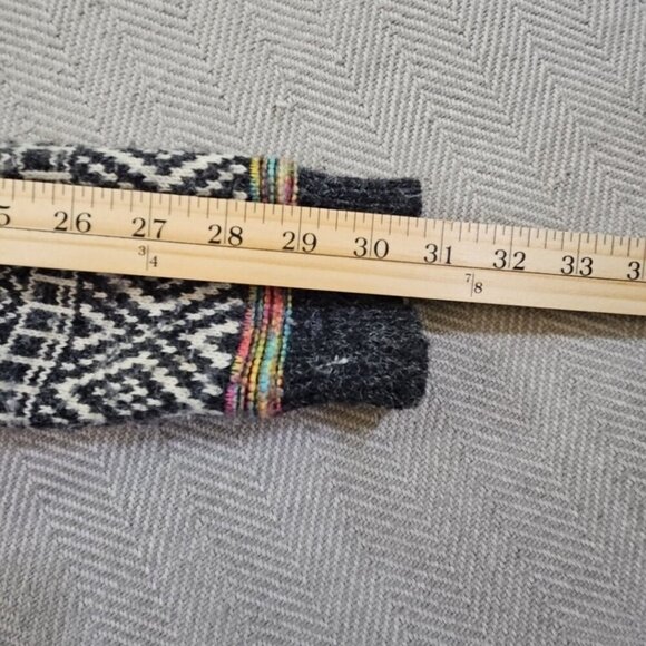 Monteau Los Angeles Hooded Open-Front Cardigan Size Large Knitted Southwestern - Picture 13 of 14